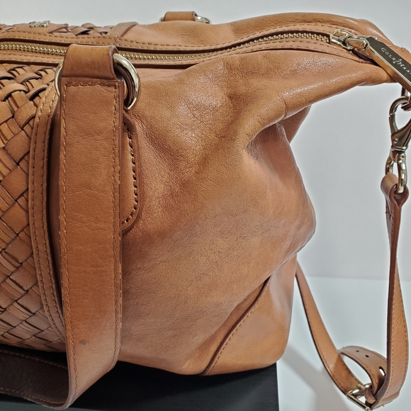 Cole Haan Bag Satchel with center Heritage Weave Tan Leather - Picture 8 of 16
